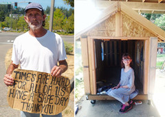 9-jähriges Mädchen baut kleine Obdachlosenhäuser