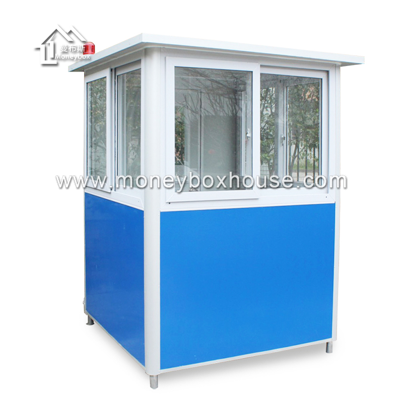 Prefab booth coloured sandwich panel guard house outdoor prefabricated kiosk booth