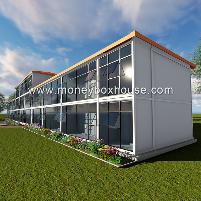 China manufacturer 20ft 3 story flat pack container prefab temporary dormitory