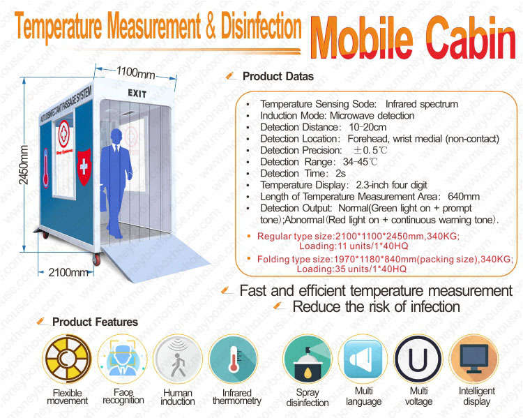 Temperature Measurement Disinfection Cabine Gate