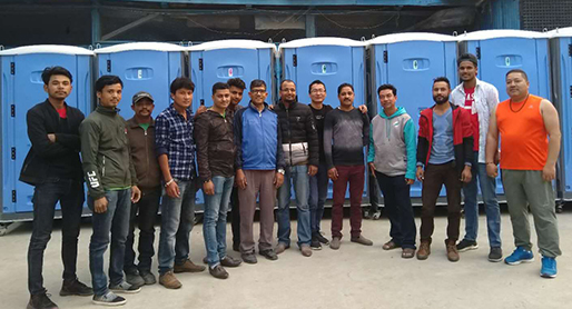 geldbox hdpe tragbare toiletten in nepal